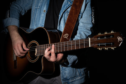 ORTEGA Wildledergitarrengurt - Vintage Malt