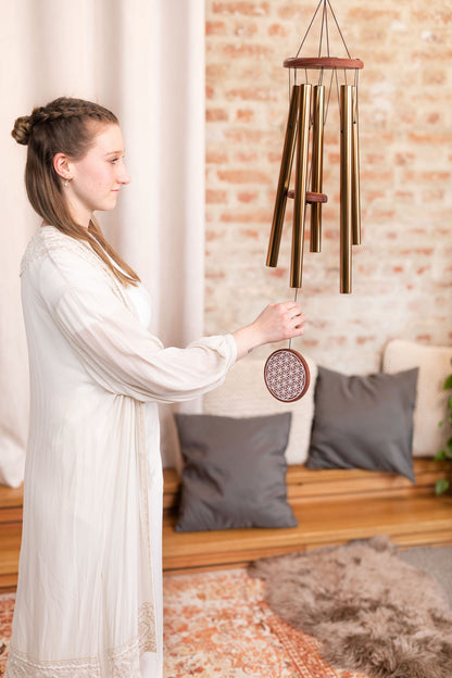 MEINL Sonic Energy Flower of Life Meditation Chime 36"/90 cm - 432 Hz - Bronze