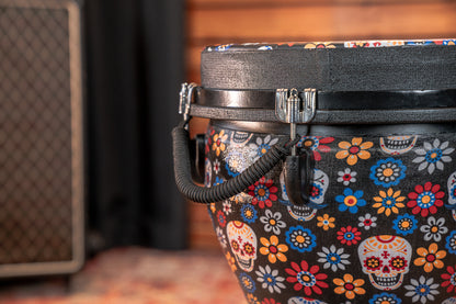 MEINL Percussion Jumbo Djembe 12" - Day Of The Dead/Designer Head