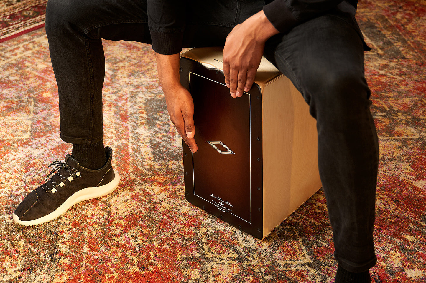 MEINL Percussion Artisan Edition Series String Cajon Soleá Line - Espresso Burst