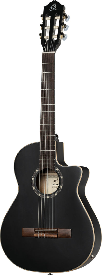 ORTEGA Family Series 3/4 Konzertgitarre 6-String - Satin Black + Gigbag