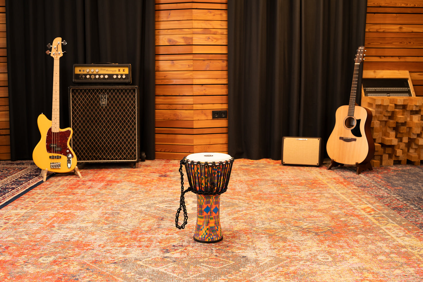 MEINL Percussion Travel Series African Djembe 8" - Kenyan Quilt