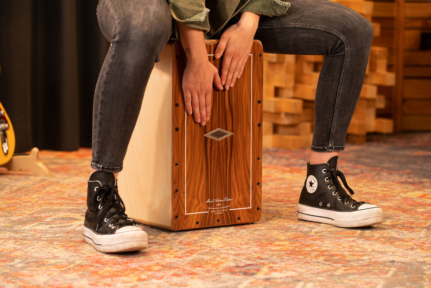 MEINL Percussion Artisan Edition Series String Cajon Seguiriya Line - Rosewood