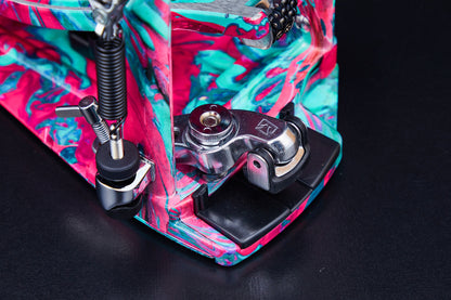 TAMA 50th Limited Iron Cobra Rolling Glide Single Pedal - Marble Coral Swirl
