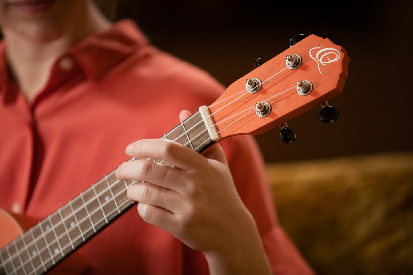 ORTEGA Earth Serie Konzert Ukulele 4 String - Hokkaido Pumpkin Orange