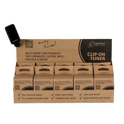 ORTEGA Multi-Mode Headstock-Tuner Sales Display - 10 Stück