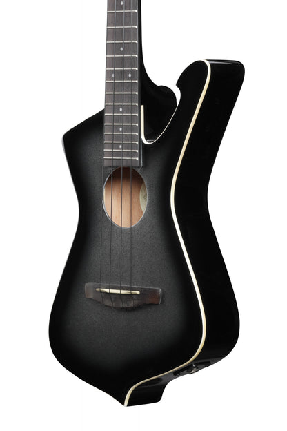 IBANEZ Iceman Tenor Ukulele 4-String - Metallic Gray Sunburst + Gig Bag