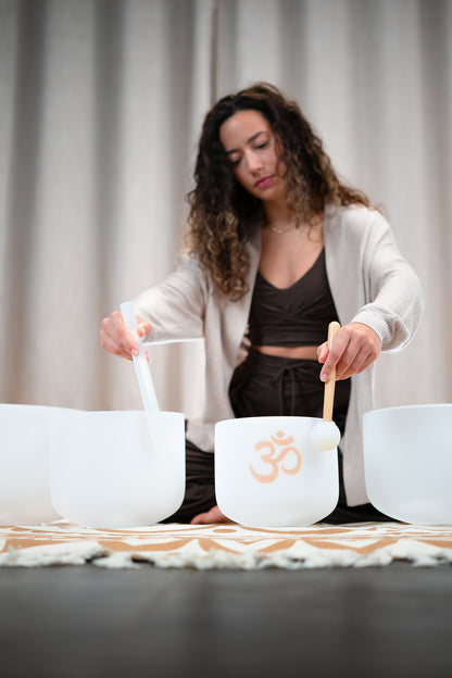 MEINL Sonic Energy 4-piece Om Crystal Singing Bowl Set