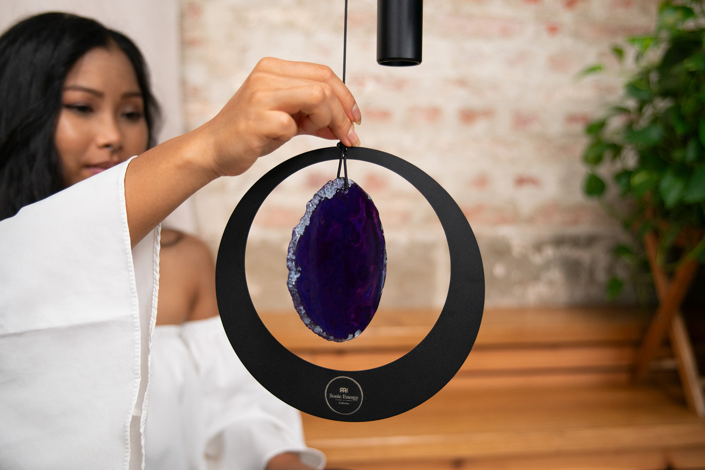 MEINL Sonic Energy Purple Agate Meditation Chime 50"/128 cm - 432 Hz/A Major - Black