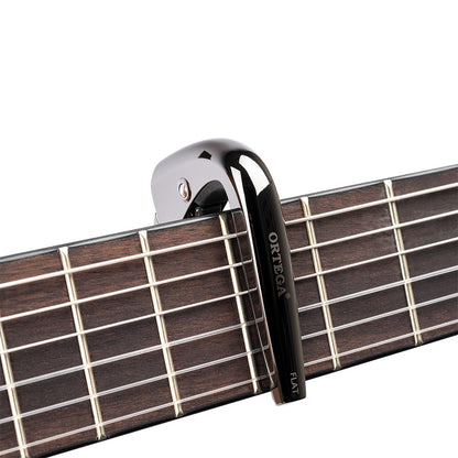 ORTEGA Flat Guitar Capo - Black Chrome