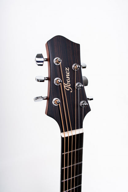 IBANEZ Jon Gomm Signature Acoustic Guitar 6-String - Black Satin Top / Natural High Gloss Back and Sides + Case
