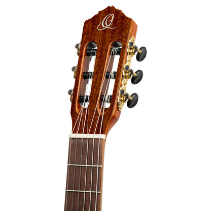 ORTEGA Family Series Pro 4/4 Konzertgitarre 6 String Lefty - Massive Fichte / Cypress Gloss Stain Yellow + Bag
