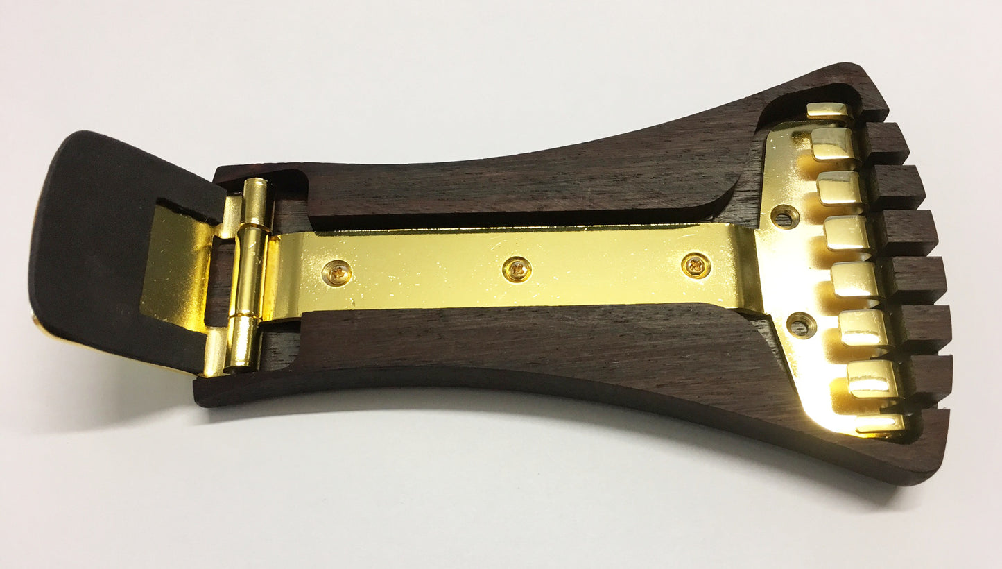 IBANEZ Saitenhalter - gold mit Holz Abdeckung