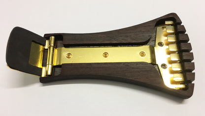 IBANEZ Saitenhalter - gold mit Holz Abdeckung