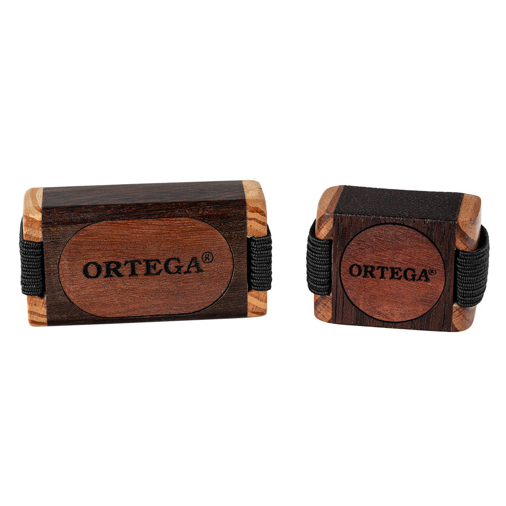 ORTEGA Sound Effect Serie Large Wood Finger Shaker - Ebony / Red Cedar Natural