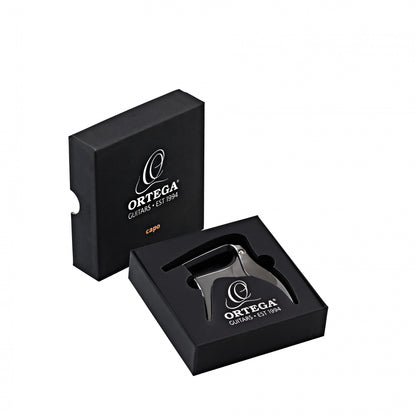 ORTEGA Flat Guitar Capo - Black Chrome