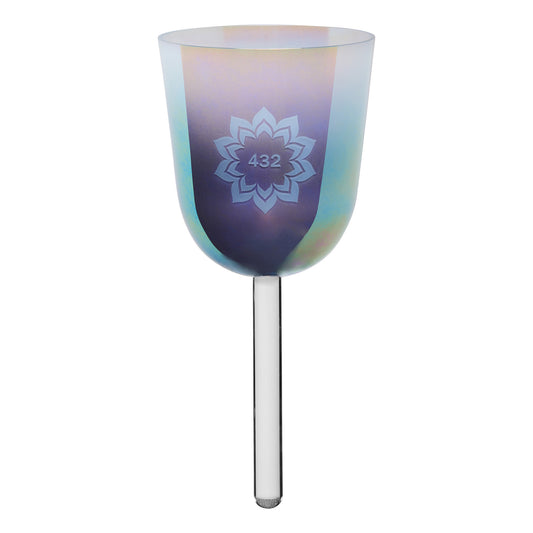 MEINL Sonic Energy 5,5" Essence Crystal Singing Bowl, 432 Hz, Schieferblau, Lotus Blume