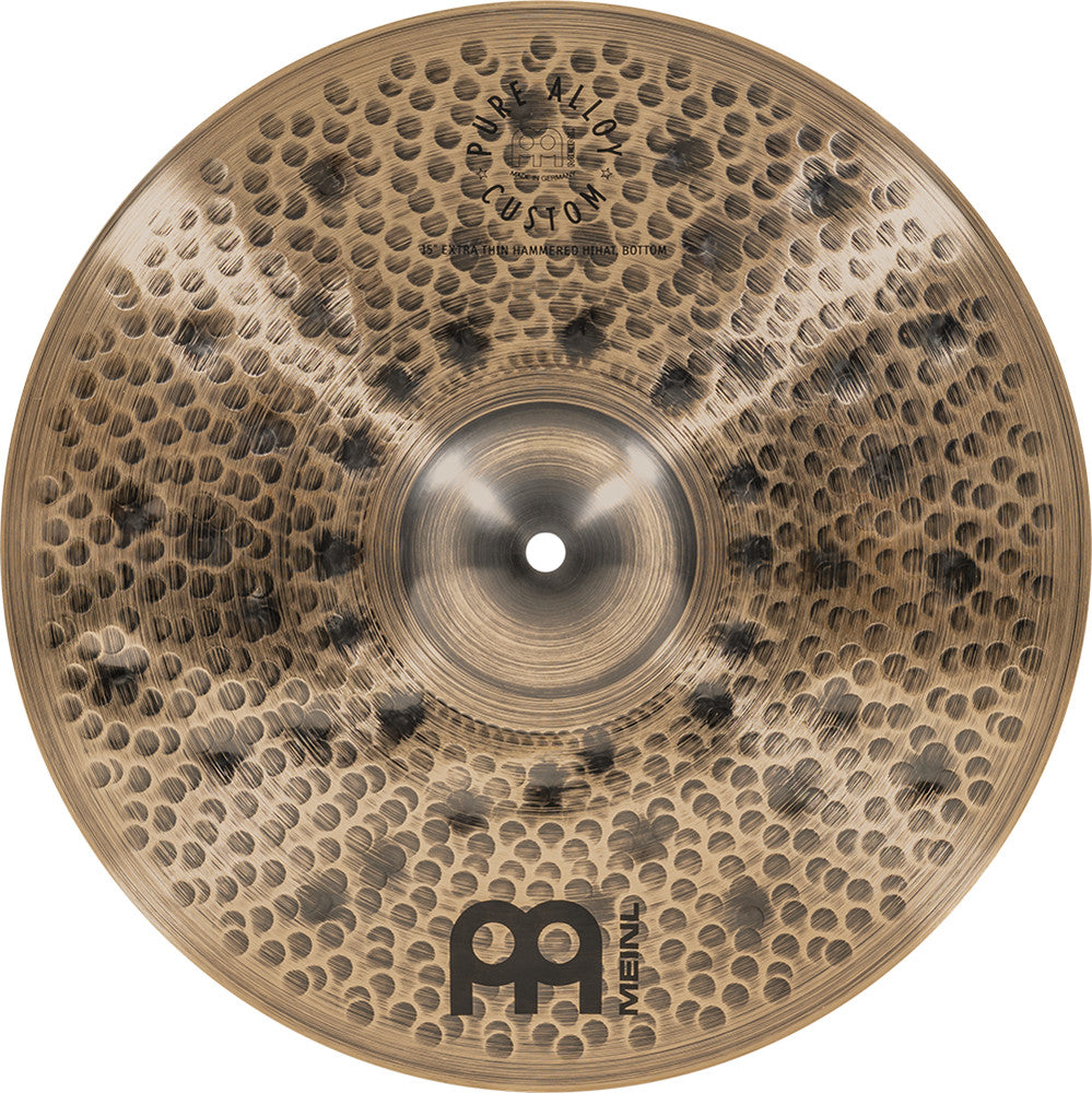 MEINL Cymbals Pure Alloy Custom Extra Thin Hammered Hihat - 15"