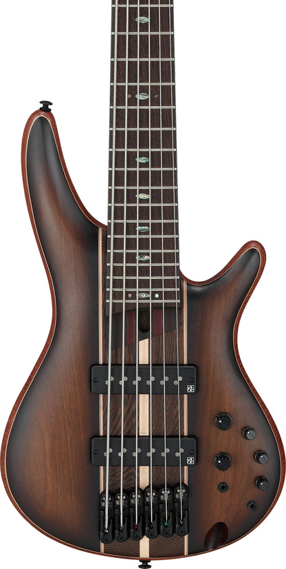 IBANEZ Premium SR Electric Bass 6-String - Dual Mocha Burst Flat + Gig Bag
