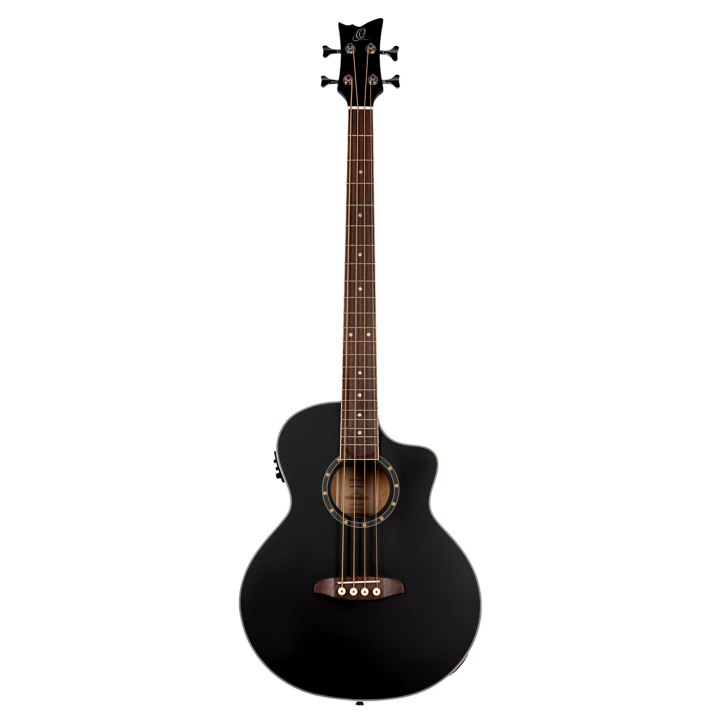 ORTEGA Deep Series 7 Medium Scale Acoustic Bass 4 String - Spruce / Mahogany Satin Black