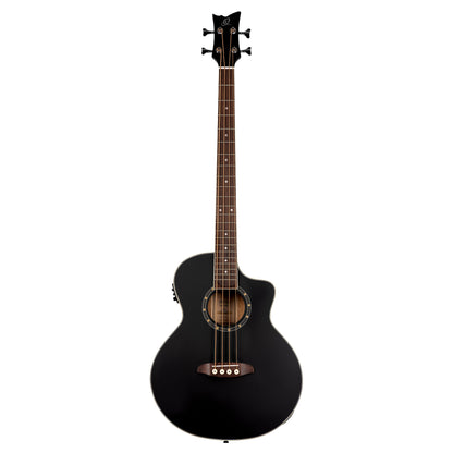 ORTEGA Deep Series 7 Medium Scale Acoustic Bass 4 String - Spruce / Mahogany Satin Black
