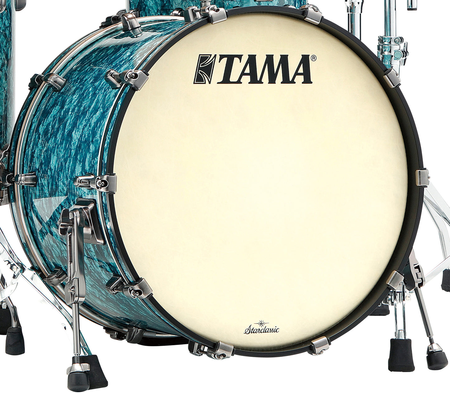 TAMA Starclassic Maple Duracover Wrap Bass Drum 24" x 16" -Turquoise Pearl/Smoked Black Nickel HW/ohne Tom Halter