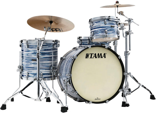 TAMA Starclassic Maple Duracover Wrap Shell Kit 3 teilig - Blue & White Oyster /Chrom HW