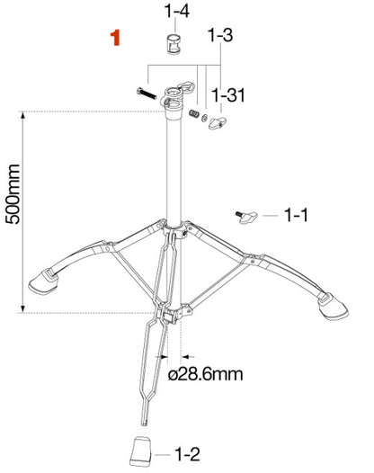 TAMA Base Assembly for HOW49WN Octoban Stand