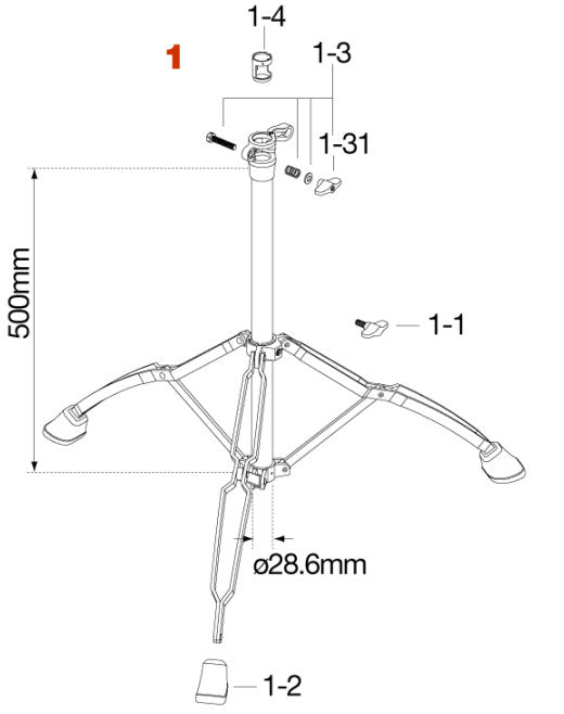 TAMA Base Assembly for HOW49WN Octoban Stand
