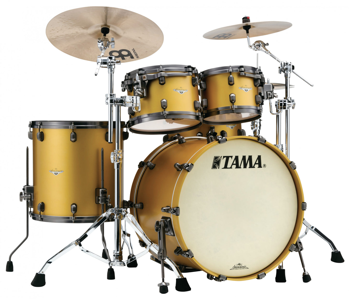 TAMA Starclassic Maple Lacquer Shell Kit 4 teilig - Satin Aztek Gold Metallic/Smoked Black Nickel HW