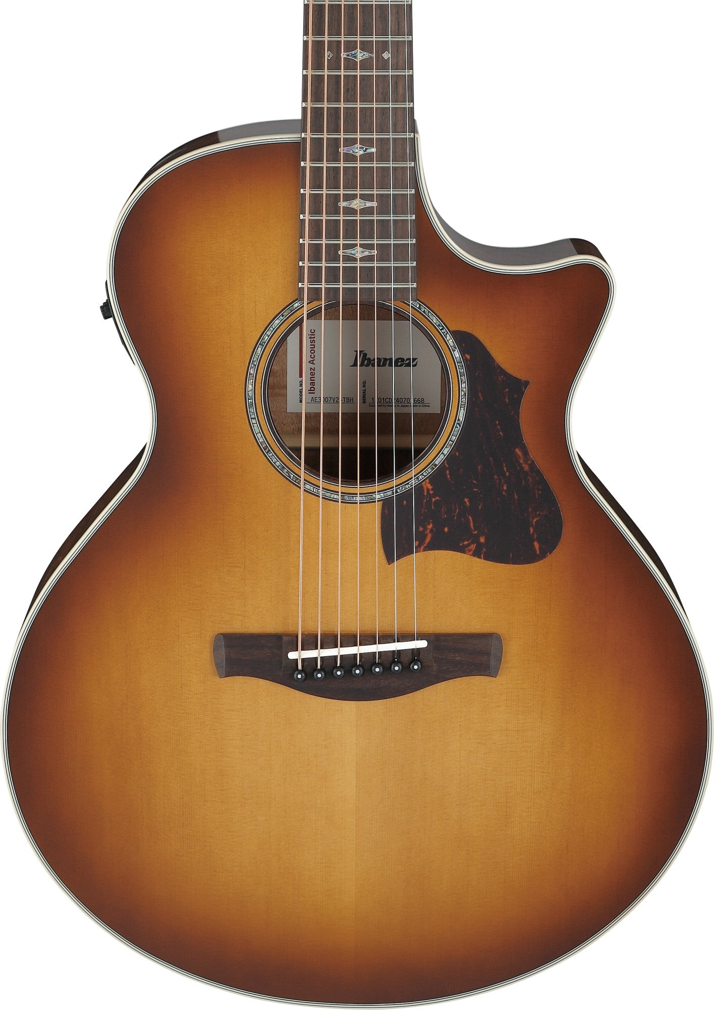IBANEZ AE Akustikgitarre 7-String - Tobacco Edge Burst High Gloss