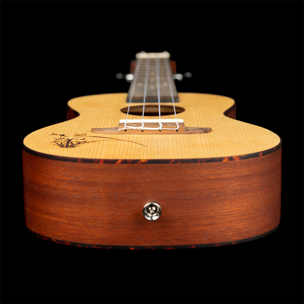 ORTEGA Bonfire Series Concert Ukulele 4 String Lefty - Spruce/Sapele Natural
