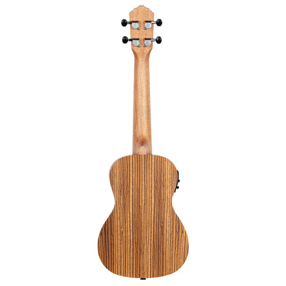 ORTEGA Timber Series Concert Preamp Ukulele 4 String - Zebrawood Natural + Bag