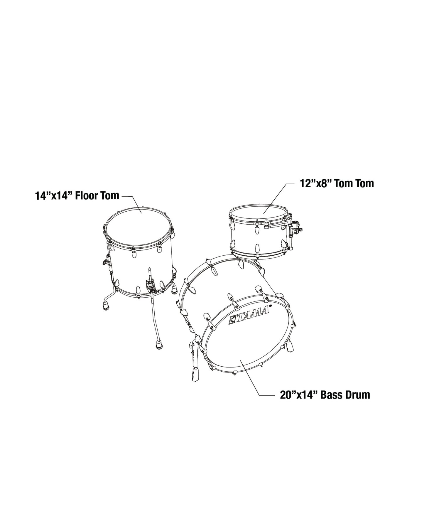 TAMA STAR Bubinga Shell Kit 3 teilig - Dark Green Cordia/Chrom HW