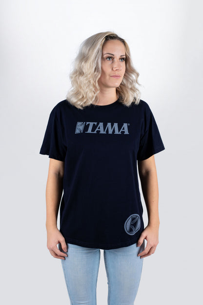 Tama t-shirt in dark blue with logo on chest
