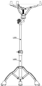 TAMA Roadpro Concert Snare Stand Extended Height for Standing Performance