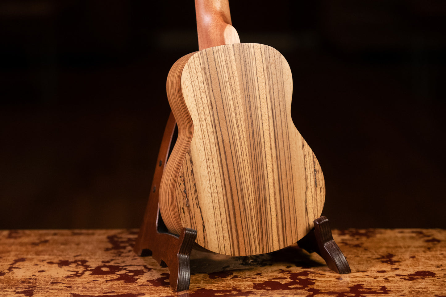 ORTEGA Timber Series Soprano Ukulele 4 String - Zebrawood Natural + Bag