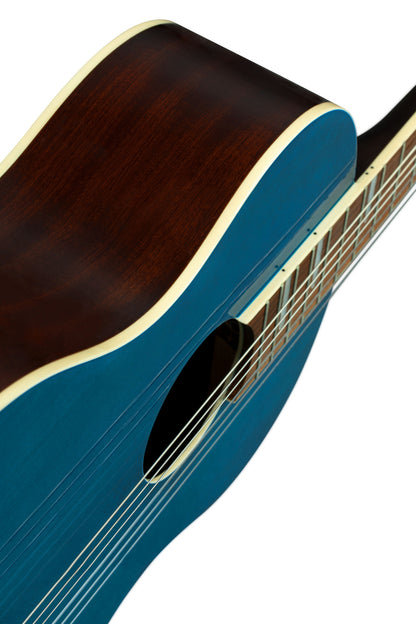 ORTEGA Ranger Series 4/4 Konzertgitarre 6-String - Ozeanblau + Gigbag