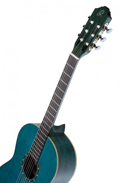 ORTEGA Family Series 4/4 Slim Neck Konzertgitarre 6 String - Ocean Blue + Bag