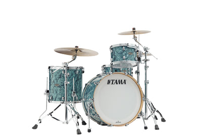 TAMA Starclassic Walnut/Birch Duracover Wrap Shell Kit 3 teilig - Turquoise Pearl/Chrom HW