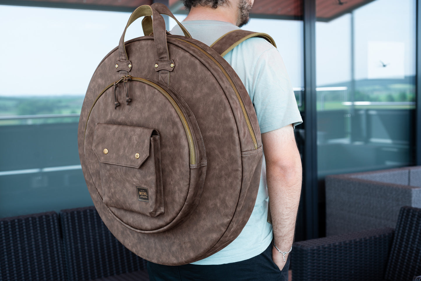 MEINL Cymbals Vintage Hyde Cymbal Bag 22" - Dark Brown