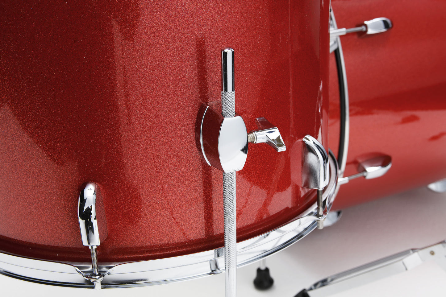 TAMA Stagestar Drum Set 5 teilig (22" BD) - Candy Red Sparkle/Chrom HW + MEINL Cymbals BCS Cymbal Set