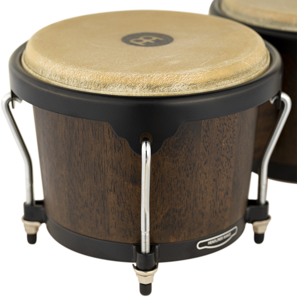 MEINL Percussion Headliner Series Wood Bongo 6 3/4" Macho & 8" Hembra - Wine Red Burst