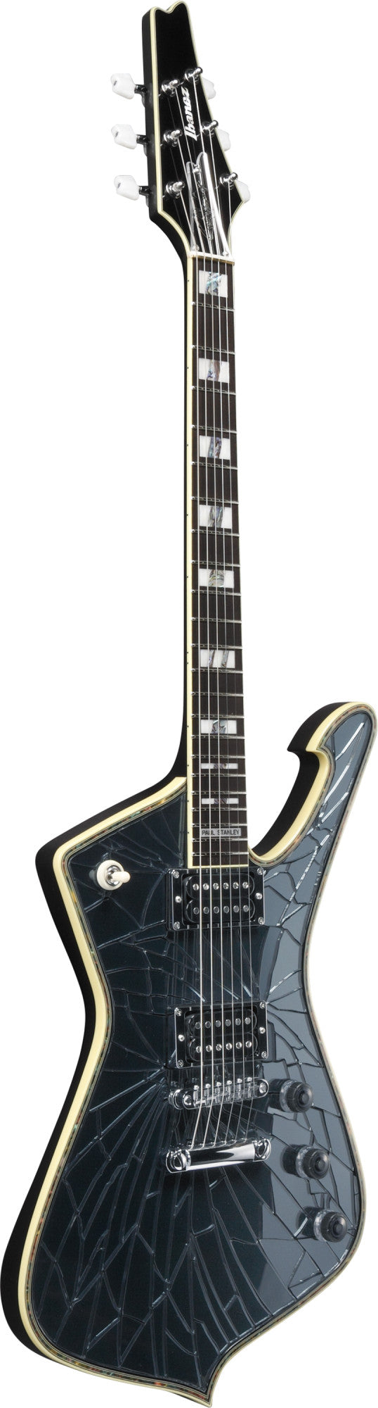 IBANEZ Paul Stanley "KISS" Signature Electric Guitar 6-String "Black Cracked Mirror" + Case