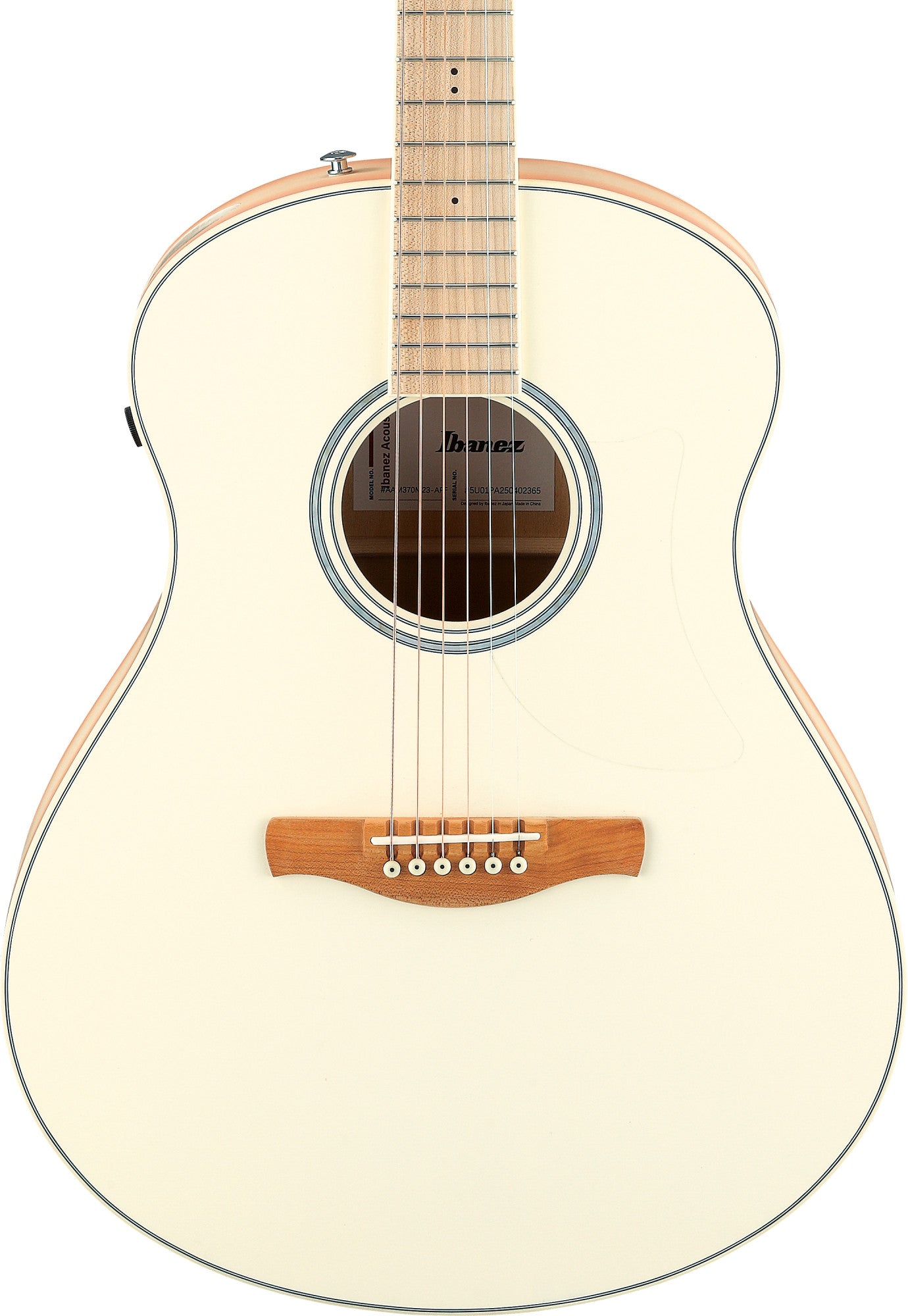 IBANEZ Advanced Acoustic AAM Akustikgitarre 6-String - Transparent Antique White Peach Fuzz Open Pore