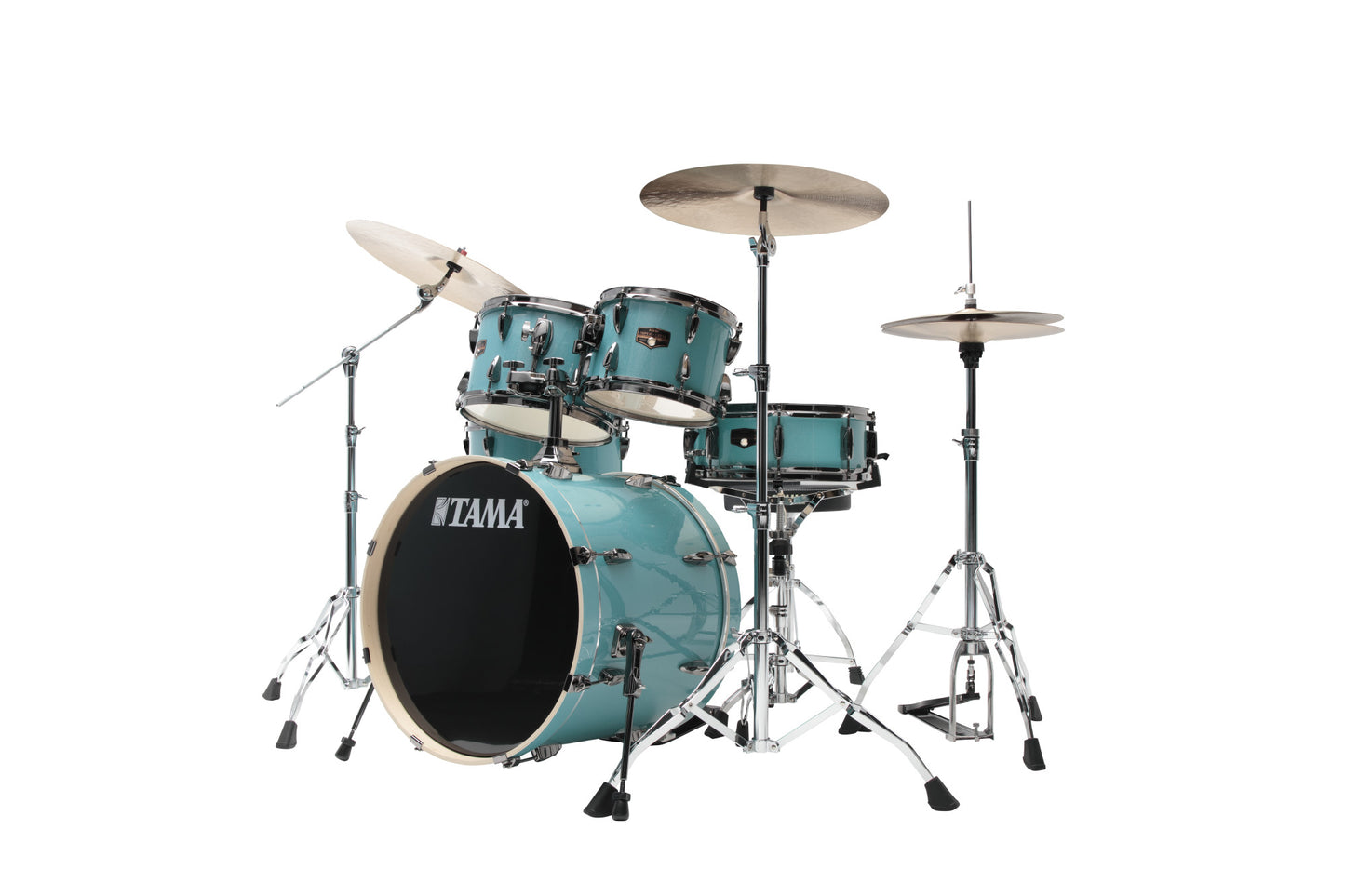 TAMA Imperialstar Drum Set 5 pcs - Sky Blue Mist/Chrome HW + MEINL Cymbals HCS Cymbal Kit/Stage Master Double-Braced Hardware Kit