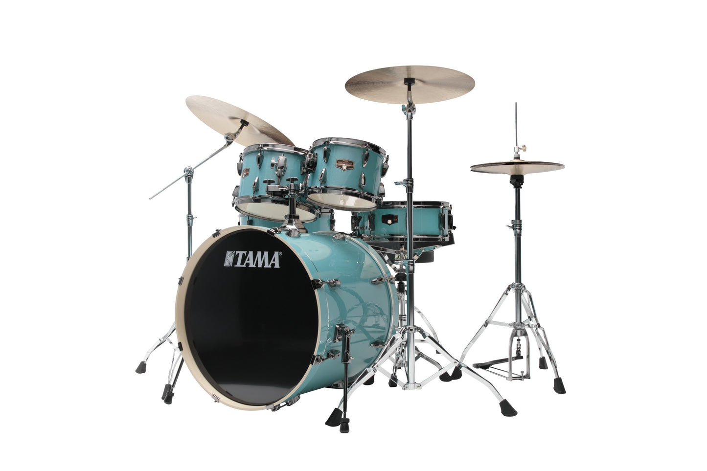 TAMA Imperialstar Drum Set 5 pcs - Sky Blue Mist/Chrome HW + MEINL Cymbals HCS Cymbal Kit/Stage Master Double-Braced Hardware Kit