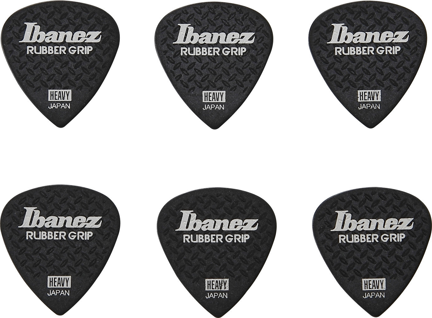 IBANEZ Grip Wizard Series Rubber Grip Flat Pick - 6 pcs