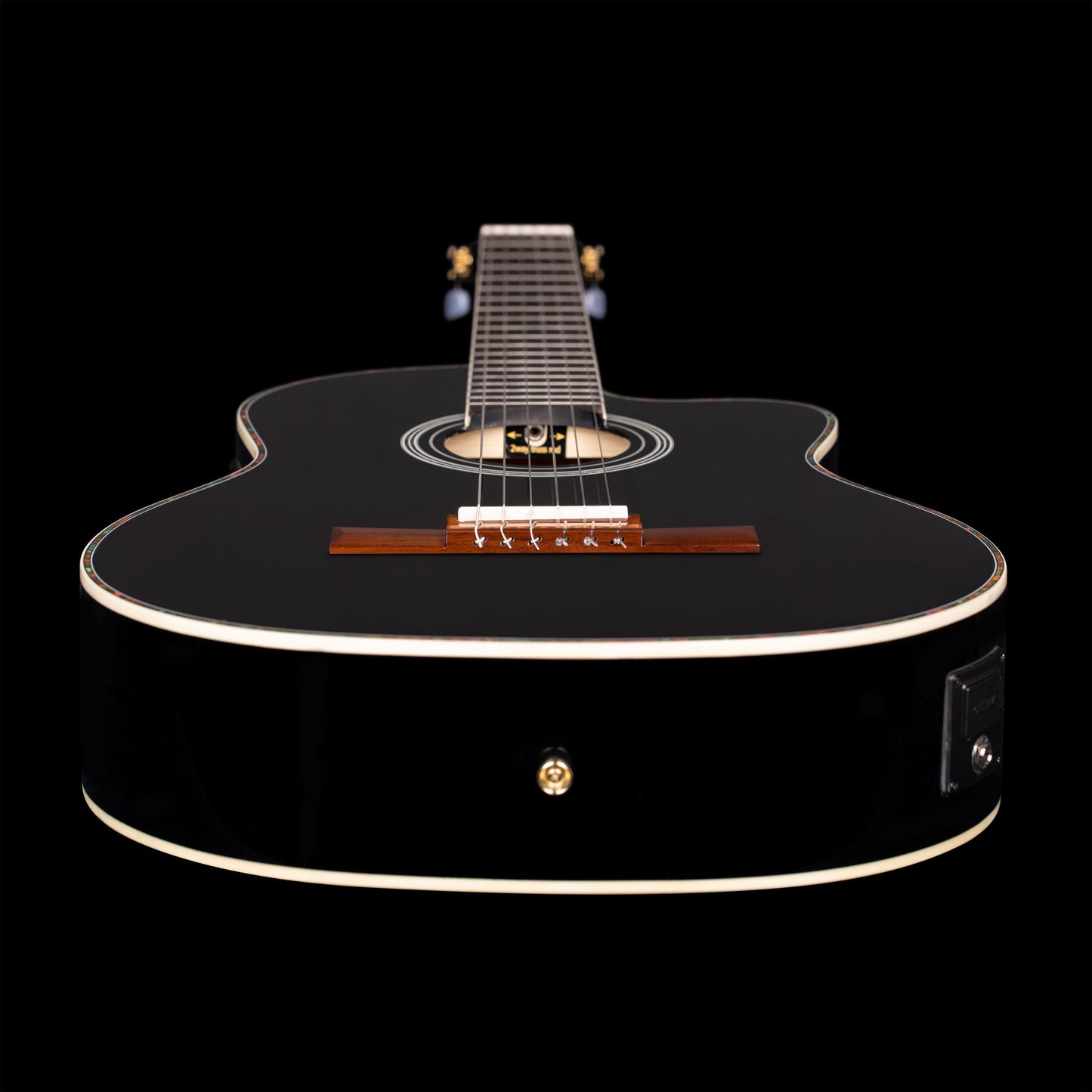 ORTEGA Family Series Pro 4/4 Classical Guitar 6 String - Solid Spruce / Mahogany Black + Gig Bag