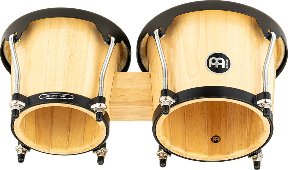 MEINL Percussion Headliner Series Wood Bongo 6 3/4" Macho & 8" Hembra - Natural
